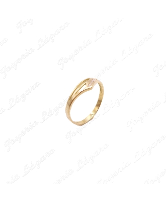 SORTIJA ORO 18KT OCASION PICO MITAD CIRCONITAS