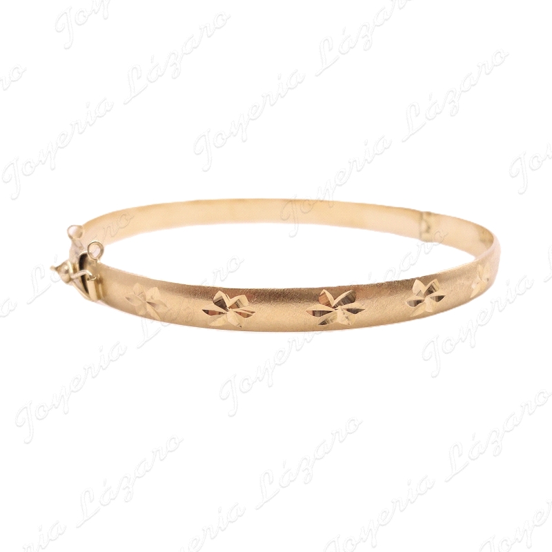 PULSERA 1/2 CAÑA ORO 18KT OCASION MACIZA TALLADA ESTLL. 64CM DIAMTR 6M                              