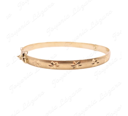 PULSERA 1/2 CAÑA ORO 18KT OCASION MACIZA TALLADA ESTLL. 64CM DIAMTR 6M                              