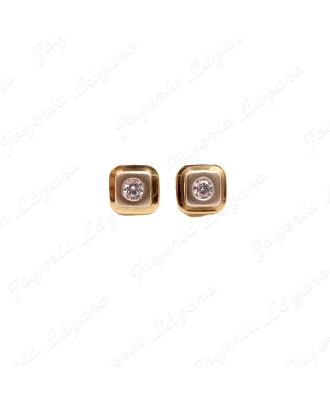 PEND. TORN. ORO 18KT OCASION CUADRADOS 1 CIRCO CENTRO MATE Y BRILLO                                 