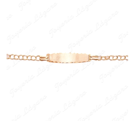 ESCLAVA ORO 18KT OCASION UNGARINA 16CCM, PLACA 6X27MM