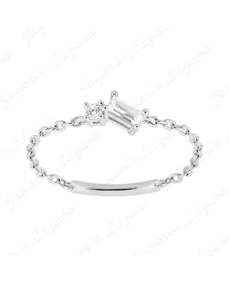 SORTIJA PLATA MURAT CADENETA + CIRCO BAGUETTE                                                       