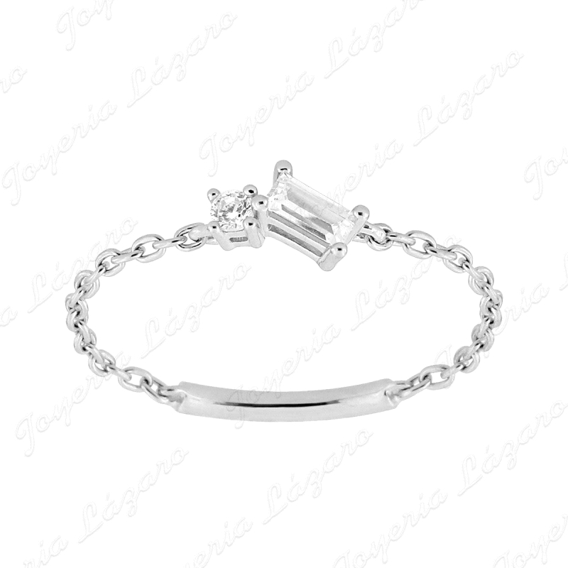 SORTIJA PLATA MURAT CADENETA + CIRCO BAGUETTE                                                       