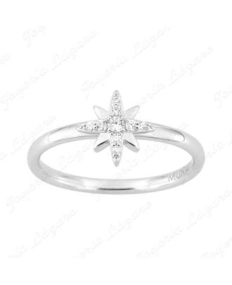 SORTIJA PLATA MURAT  ESTRELLITA / COPITO DE NIEVE MICROCIRCO