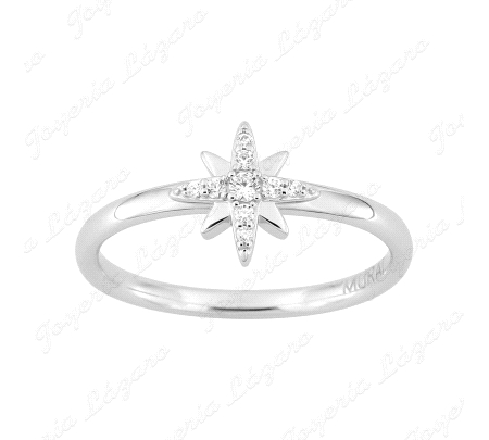 SORTIJA PLATA MURAT ESTRELLITA / COPITO DE NIEVE MICROCIRCO