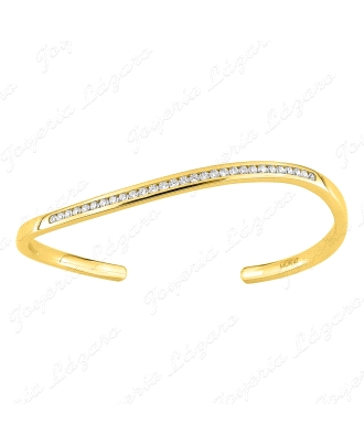 PULSERA 1/2 CAÑA PLATA CHAPADA MURAT CIRCONITAS CARRIL, ABIERTA                                     