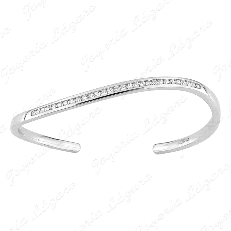 PULSERA PLATA MURAT BRAZALETE ONDULADO CIRCOS CARRIL                                                