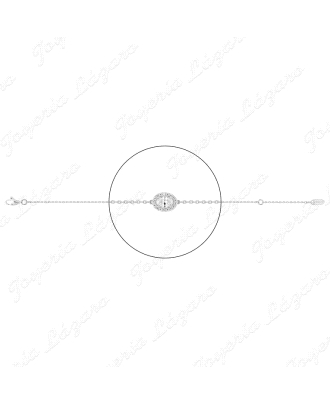 PULSERA PLATA MURAT ROSETON CIRCONITAS                                                              