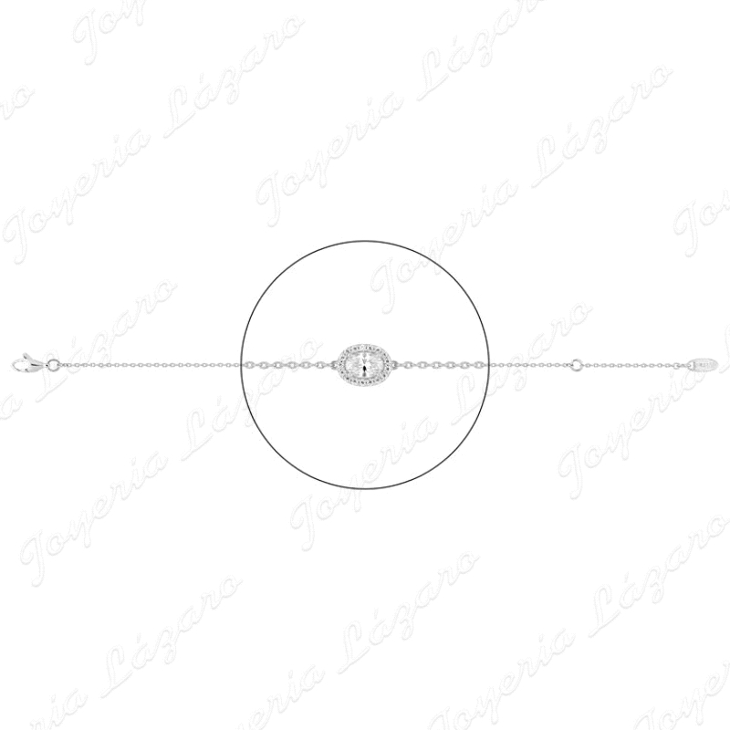 PULSERA PLATA MURAT ROSETON CIRCONITAS                                                              