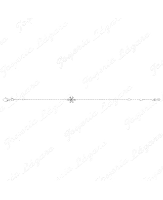 PULSERA PLATA MURAT FLOR CIRCONITAS                                                                 