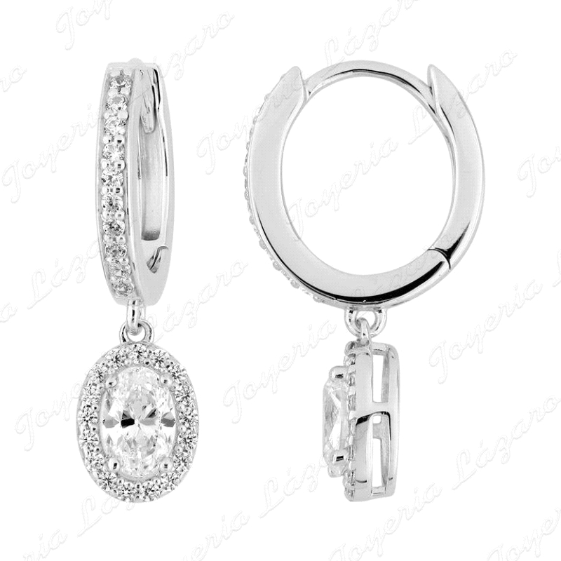 PEND. AROS PLATA MURAT ROSETON CIRCONITAS COLGANDO                                                  