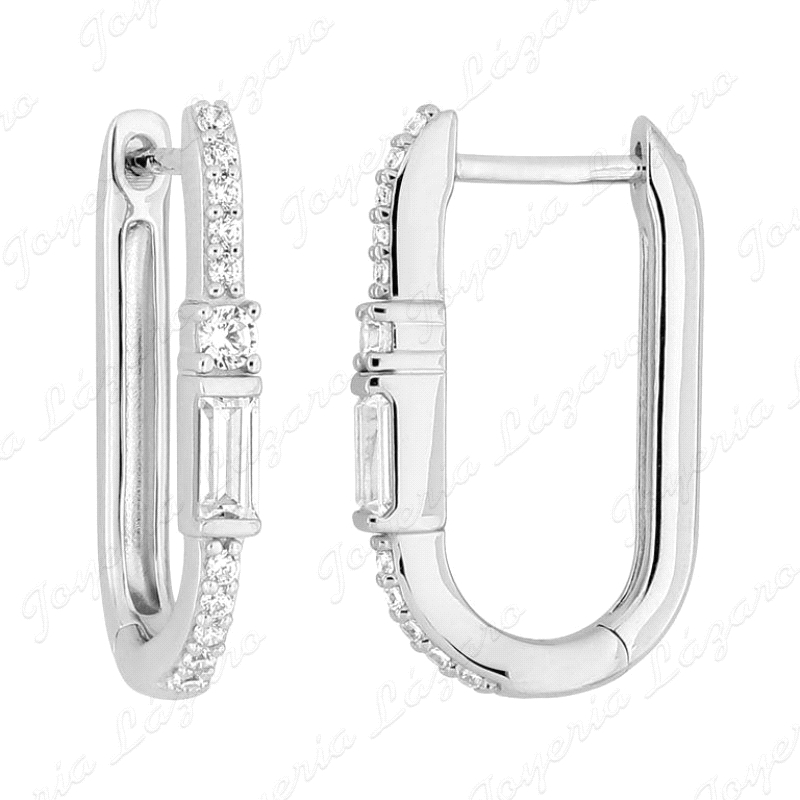 PEND. AROS PLATA ESLABONES OVALADOS CIRCO. 18MM                                                     