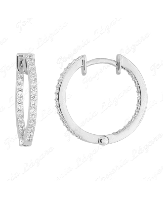 PEND. AROS PLATA MURAT 1/2 CIRCONITAS 19MM EXT                                                      