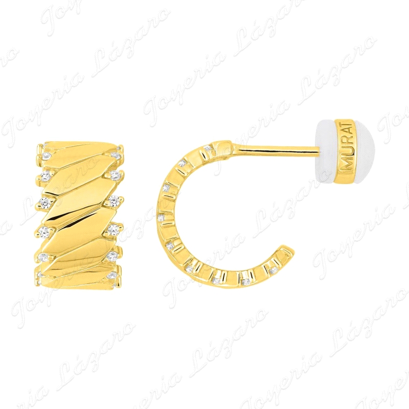 PEND.SEMI AROS PLATA CHAPADA MURAT CIRCONITAS BORDES                                                