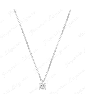 GARGANTILLA PLATA MURAT CIRCONITA / PUNTO DE LUZ  4 GARRAS                                          