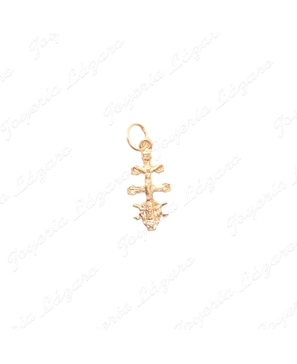 CRUZ DE CARAVACA ORO 18 KTS PEQUEÑA 15X8X1MM                                                        