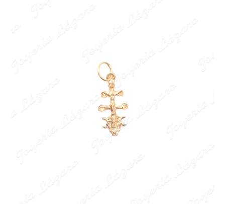 CRUZ DE CARAVACA ORO 18 KTS PEQUEÑA 15X8X1MM                                                        