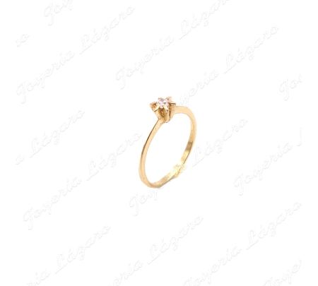 SORTIJA ORO 18KT SEMINUEVO SOLITARIO 6 GARRAS
