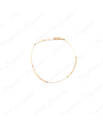 PULSERA ORO 18KT OCASION SEMIRIGIDA CHAPAS BRILLO Y MATE