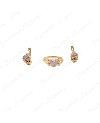 JUEGOS ORO 18KT OCASION NIÑA. SOR Nº 10+PEND.CORAZON CIRCONITASBL.