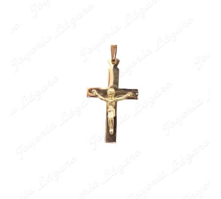 CRUZ ORO 18KT OCASION TABLA+CRISTO 19X31MM