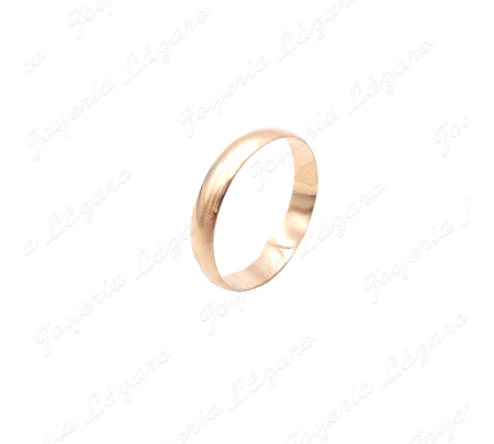 ALIANZA ORO 18KT SEMINUEVA 1/2 CAÑA 3.5MM