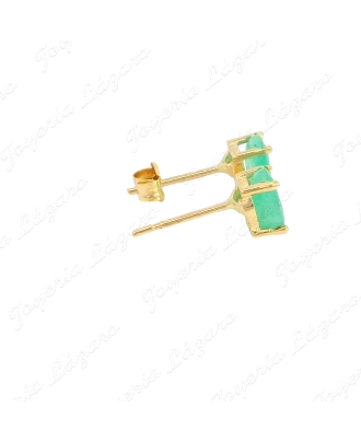 PEND. ORO 18 KTS ESMERALDA OVAL 6x4MM 0.90 CT TW.                                                   
