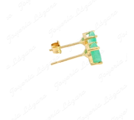 PEND. ORO 18 KTS ESMERALDA OVAL 6x4MM 0.90 CT TW.                                                   