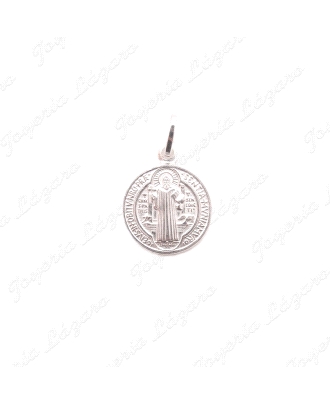 MEDALLA PLATA SAN BENITO 15MM