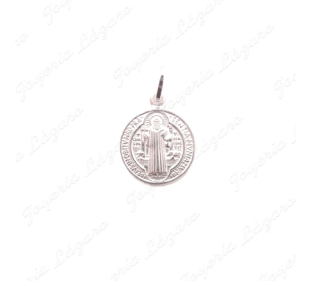 MEDALLA PLATA SAN BENITO 15MM