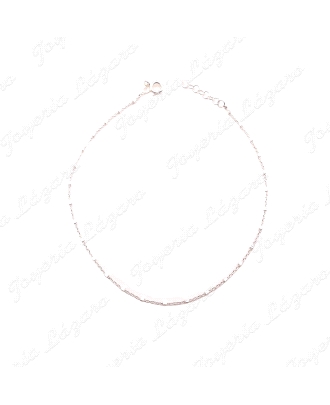 TOBILLERA PLATA CADENITA TRAMOS LISOS                                                               