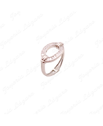 SORTIJA PLATA OVAL CIRCONITAS BAGUETTE                                                              