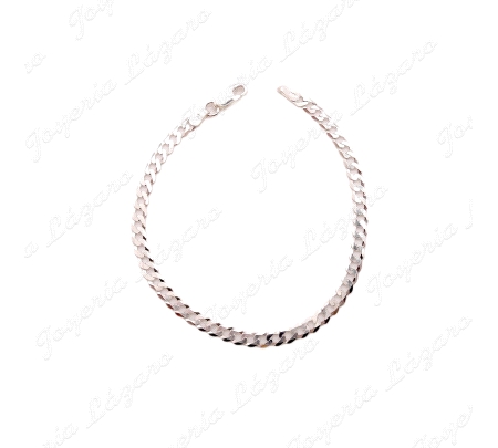 PULSERA PLATA BARBADA 5MM,21CM                                                                      