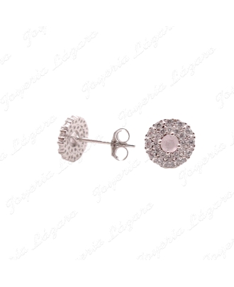 PEND. PLATA REDONDOS ENGASTES CIRCONITAS GARRAS,ROSA, ROJO,BLANCO