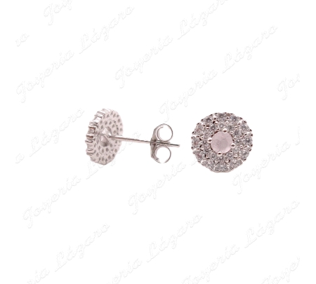 PEND. PLATA REDONDOS ENGASTES CIRCONITAS GARRAS,ROSA, ROJO,BLANCO