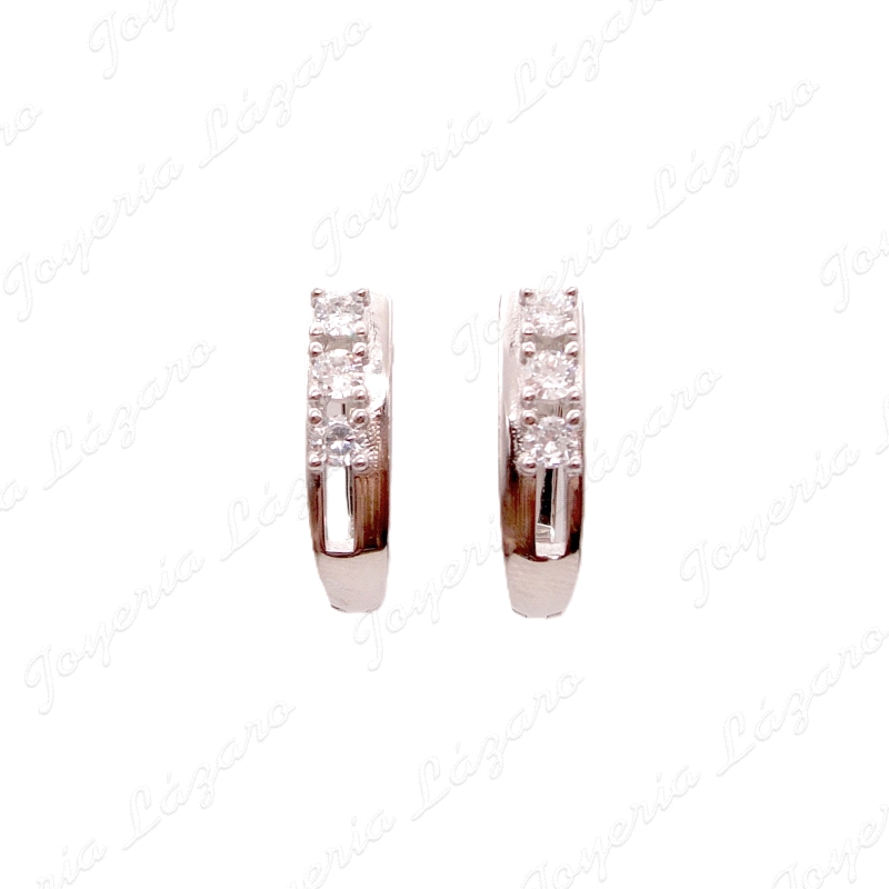 PEND. PLATA CATALAN MEDI ARO 3 CIRCONITAS 4GARRAS                                                   