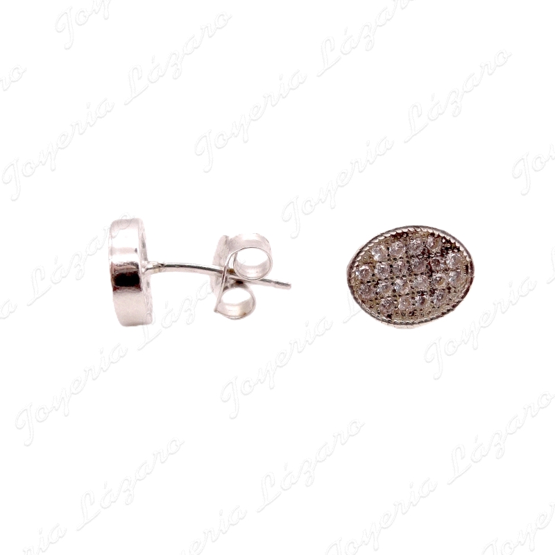 PEND. PLATA  PRESION OVALADO MICRO CIRCONITAS                                                       