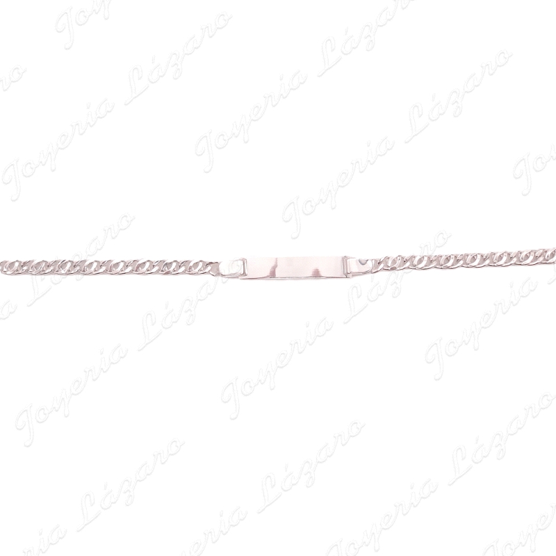 ESCLAVA PLATA ESLABON BARCO 18CM                                                                    