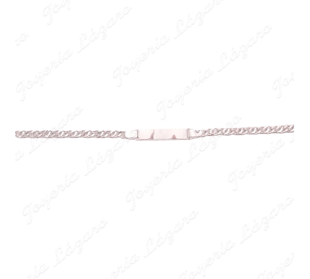 ESCLAVA PLATA ESLABON BARCO 18CM