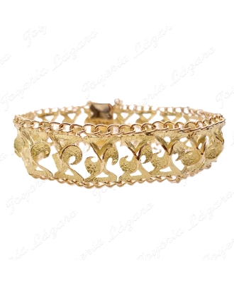 PULSERA ORO 18KT OCASION PRINCESA + C.SS. ANCHA 20MM LAZOS, ESES