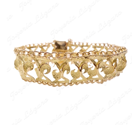 PULSERA ORO 18KT OCASION PRINCESA + C.SS. ANCHA 20MM LAZOS, ESES