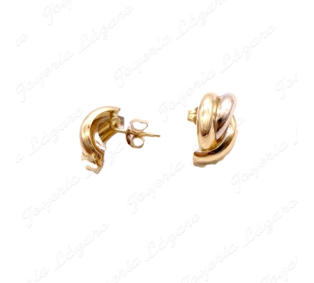 PEND. ORO 18KT OCASION BICOLOR 3 MEDIOS AROS