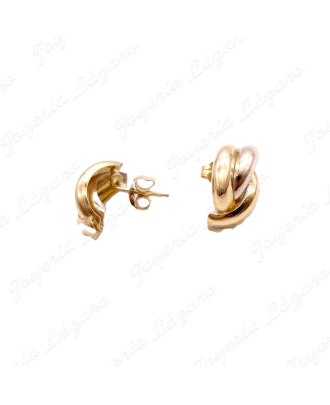 PEND. ORO 18KT OCASION BICOLOR 3 MEDIOS AROS