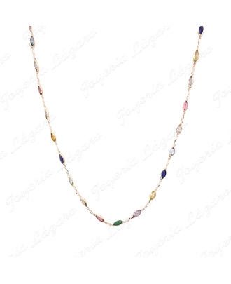 GARGANTILLA ORO 18KT OCASION TUTI-FRUTY MULTICOLOR