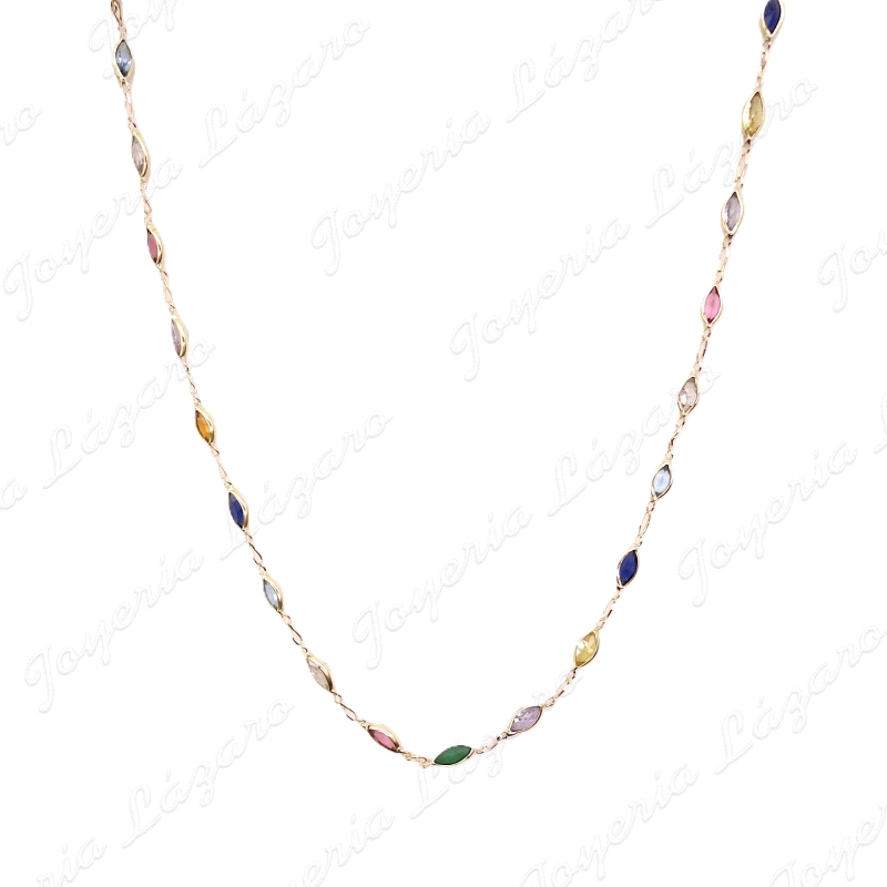 GARGANTILLA ORO 18KT OCASION TUTI-FRUTY MULTICOLOR                                                  