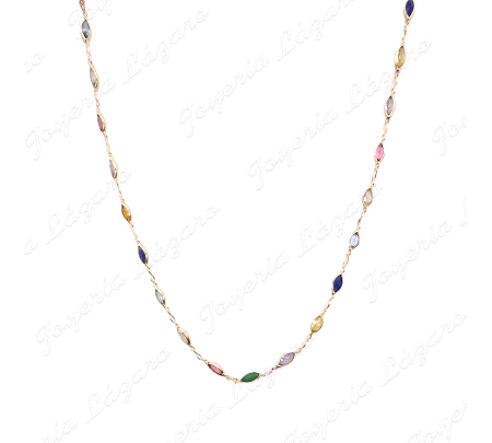 GARGANTILLA ORO 18KT OCASION TUTI-FRUTY MULTICOLOR