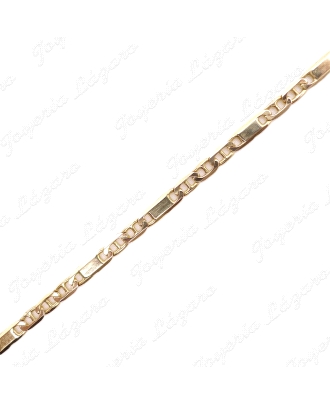 CADENA 50 CM. ORO 18KT OCASION MACIZA ESLB,BARCO Y PLACA