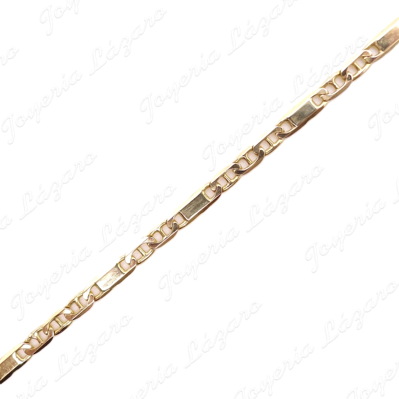 CADENA 50 CM. ORO 18KT OCASION MACIZA ESLB,BARCO Y PLACA                                            