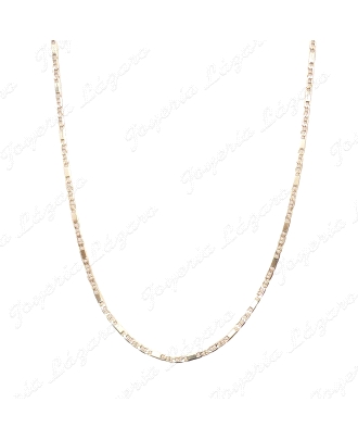 CADENA 50 CM. ORO 18KT OCASION MACIZA ESLB,BARCO Y PLACA