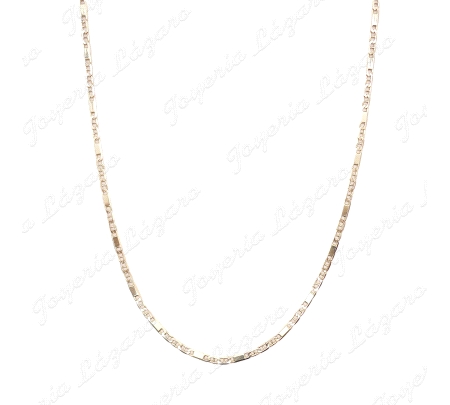 CADENA 50 CM. ORO 18KT OCASION MACIZA ESLB,BARCO Y PLACA